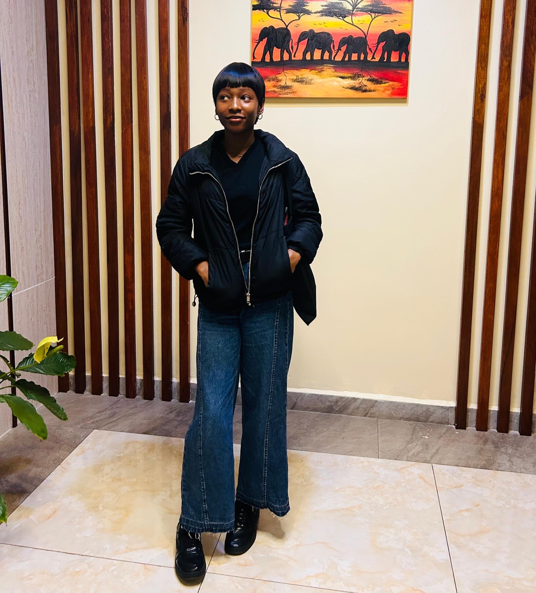 A female developer working on a laptop